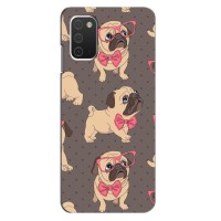 Чехол (ТПУ) Милые собачки для Samsung Galaxy A03s – Собачки Мопсики
