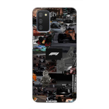 Чехол Формула1 на Samsung Galaxy A03s – Коллаж Ф1