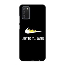 Чехол с логотипом Найк на Samsung Galaxy A03s (Nike just do it)