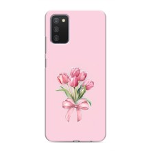 Чохол з розовим принтом для Samsung Galaxy A03s (Букет квітів)