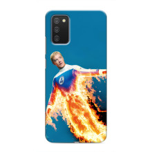 Чехол с принтом Фантастическая четверка для Samsung Galaxy A03s – Человек-Факел