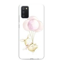 Силіконовий бампер з картинкою звірів для Samsung Galaxy A03s – Кролик та кульки