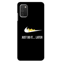 Силиконовый Чехол на Samsung Galaxy A03s с картинкой Nike (Later)