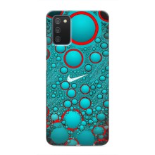 Силиконовый Чехол на Samsung Galaxy A03s с картинкой Nike (Найк зеленый)