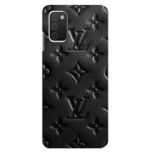 Текстурный Чехол Louis Vuitton для Самсунг Гелекси А03с (Черный ЛВ)