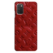 Текстурный Чехол Louis Vuitton для Самсунг Гелекси А03с (Красный ЛВ)