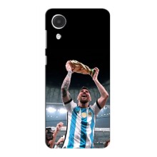 Чехлы Лео Месси Аргентина для Samsung Galaxy A04 Core (Счастливый Месси)