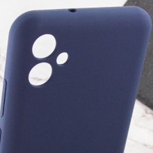 Чехол TPU GETMAN Liquid Silk Full Camera для Samsung Galaxy A04 – Синий