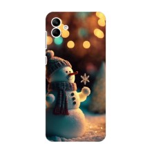 Чехлы на Новый Год Samsung Galaxy A04 – Снеговик праздничный