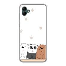 Чохли з зображенням різних тварин на Samsung Galaxy A04 (Здивовані ведмедики)