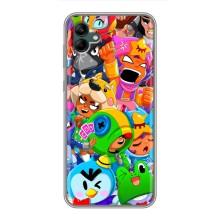 Чехлы Brawl Stars для Samsung Galaxy A04 (AlphaPrint) – Герои Бравл Старс