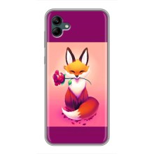 Чехлы с картинкой Лисички для Samsung Galaxy A04 (VPrint) (Лисичка с розочкой)