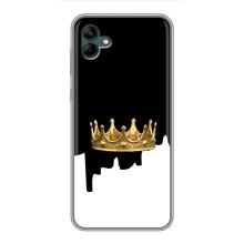 Чехол (Корона на чёрном фоне) для Самсунг Гелексі А04 (Золотая корона)