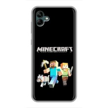 Чехол Майнкрафт на Samsung Galaxy A04 (AlphaPrint) Minecraft (герои Minecraft)
