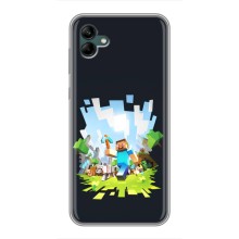 Чехол Майнкрафт на Samsung Galaxy A04 (AlphaPrint) Minecraft (персонажи Minecraft)