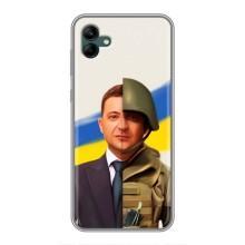 Чехол для Samsung Galaxy A04 (AlphaPrint - с принтом Зеленского) – Зеленский солдат