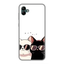 Чехол с рисунком кот на Samsung Galaxy A04 (Коты в очках)