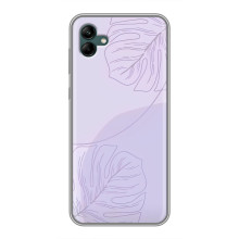 Чехол цветочный дизайн для Samsung Galaxy A04 – Монстера фиолетовая