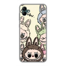 Чехол с Лабубу на Samsung Galaxy A04 (Коллаж Лабубу)