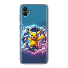 Чехол с Пикачу на Samsung Galaxy A04 (Лого Пикачу)