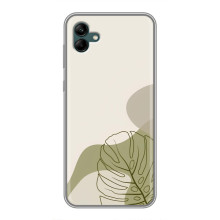 Силконовий чохол з принтом в квітах на Samsung Galaxy A04 (Монстера зелена)