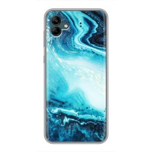 Мраморный чехол на Samsung Galaxy A04 (VPrint) (Голубой мрамор)