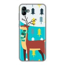 Силіконовий бампер з картинкою звірів для Samsung Galaxy A04 (Олень із шарфом)