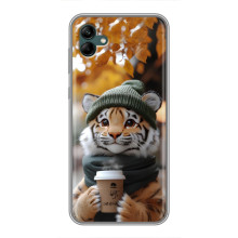 Друкований чохол 'Звірята з кавою' для Samsung Galaxy A04 – Тигр з кавою