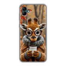 Друкований чохол 'Звірята з кавою' для Samsung Galaxy A04 – Жираф з кавою
