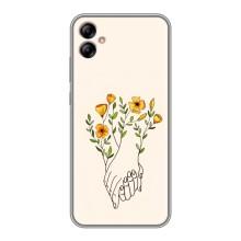 Чехлы для любимой на Самсунг А04е (VPrint) (Руки любви)