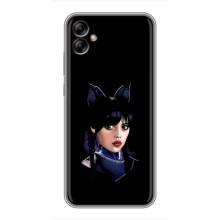 Чехлы Венсдей на Samsung Galaxy A04e (A042) Уэнсдей (AlphaPrint) (серьезная Уэнздей)