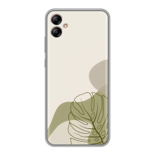 Силиконовый чехол с принтом в цветах на Samsung Galaxy A04e (A042) – Монстера зелёная