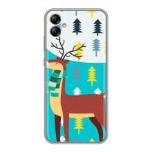 Силіконовий бампер з картинкою звірів для Samsung Galaxy A04e (A042) (Олень із шарфом)