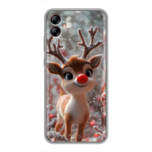 Яркий чехол для Samsung Galaxy A04e (A042) с Зимними Оленятами