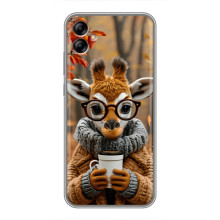 Друкований чохол 'Звірята з кавою' для Samsung Galaxy A04e (A042) – Жираф з кавою