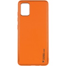 Кожаный чехол Xshield для Samsung Galaxy A04s – Оранжевый