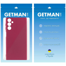 Чехол TPU GETMAN Liquid Silk Full Camera для Samsung Galaxy A04s – Бордовый
