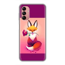 Чехлы с картинкой Лисички для Samsung Galaxy A04s (VPrint) (Лисичка с розочкой)