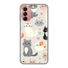 Чехол с рисунком кот на Samsung Galaxy A04s (Коллаж котов)