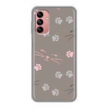 Чехол с рисунком кот на Samsung Galaxy A04s (Лапы и усы)