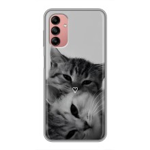 Чехол с рисунком кот на Samsung Galaxy A04s (Пара котов)
