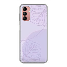 Чехол цветочный дизайн для Samsung Galaxy A04s – Монстера фиолетовая