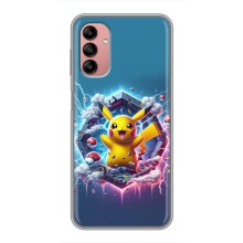 Чехол с Пикачу на Samsung Galaxy A04s (Лого Пикачу)