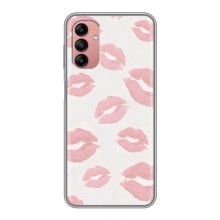 Чехол с розовым рисунком для Samsung Galaxy A04s (Розовые губы)