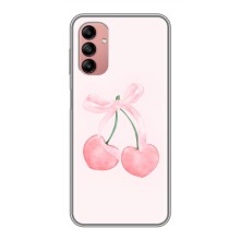 Чехол с розовым рисунком для Samsung Galaxy A04s (Розовые вишни)