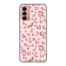 Чехол с розовым рисунком для Samsung Galaxy A04s (Розовый леопард)