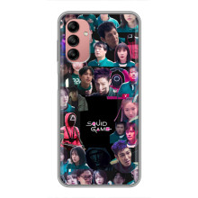 Чохол Гра в кальмара для Samsung Galaxy A04s – Колаж гра кальмара