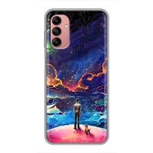 Космические Чехлы для Самсунг А04с (VPrint) (Галактический вид)