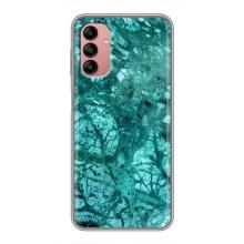 Мраморный чехол на Samsung Galaxy A04s (VPrint) (Зеленый мрамор)