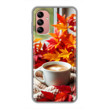 Чехол с уникальным дизайном «Осень с кофе» для Samsung Galaxy A04s